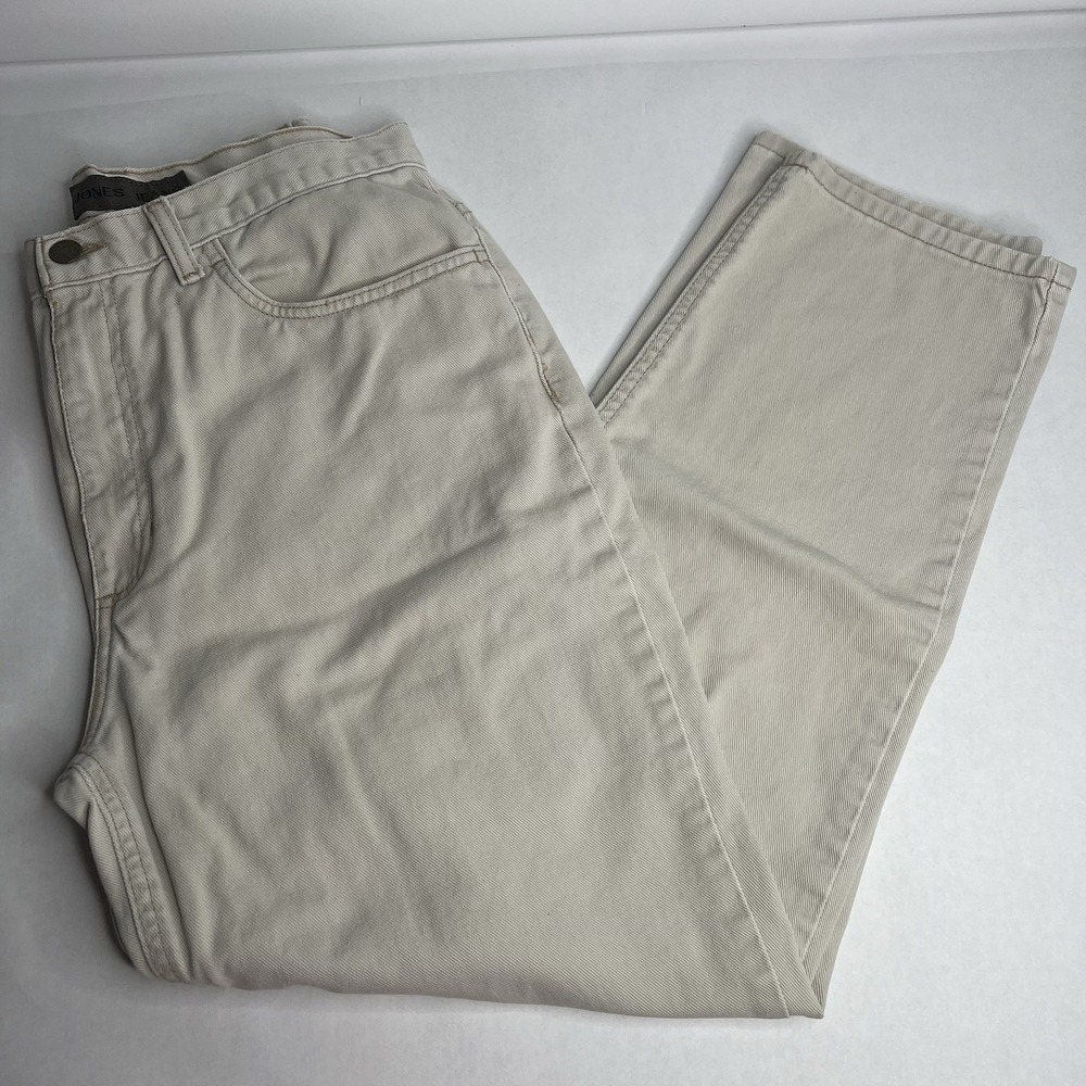 Jones Jeans New York Straight 5‎ Pocket Tan Khaki Jeans Denim Women's Pants 12